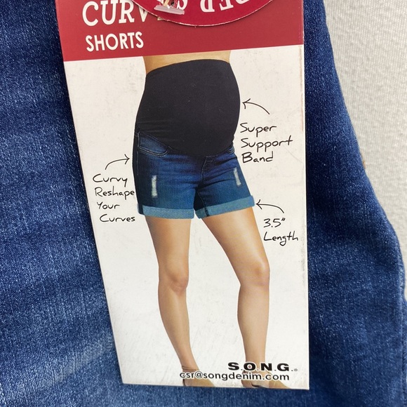 Denim maternity shorts S.O.N.G. Size S, NWT - Picture 6 of 15